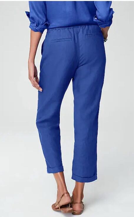 J. Jill Pants - J. Jill Love Womens Linen Pull On Pants Size XL P Royal Blue A001724